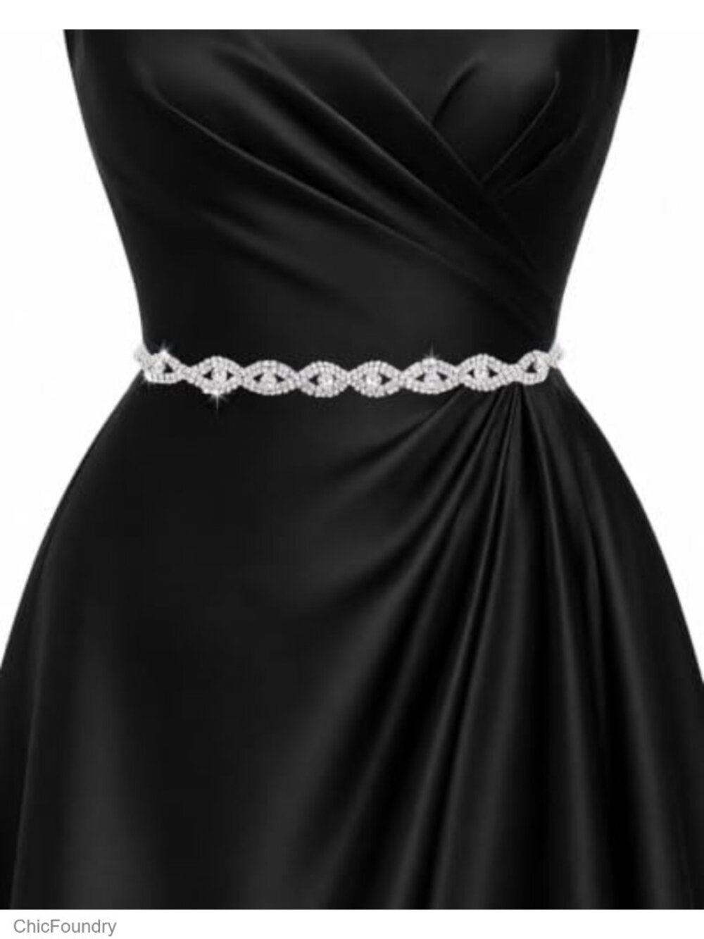 Rhinestone Belt for Women Crystal Chain Waist Belt Wedding Prom Party